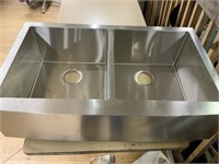 Stainless steel Double Sink New! 336"x22”x10”