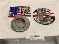 Vintage Ross Perot Presidential Campaign Buttons