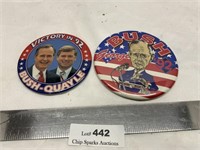 1992 Bush Quayle Presidential Campaign Buttons