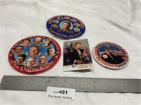 Vintage Bill Clinton Presidential Campaign Buttons