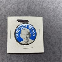 Vintage Political pin, governor Wilson