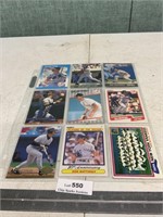 Qty=9 Vintage Don Mattingly Baseball Cards