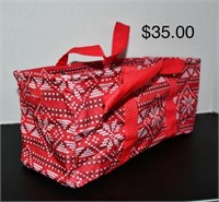 Thirty One TINY Utility Tote in Holiday Fair Isle