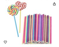 Color Lollipop Sticks, 100 PCS Cake Pop Stick for