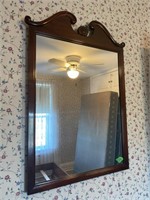 Wood framed mirror