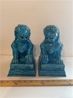 Pair of Chinese figurines referred to as fu lions