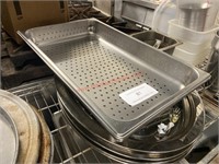 NEW !!  (3) FULL X 2" S/S PERFORATED PANS