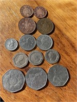 13 Great Britain coins, 2 pennies 1996,,(2) 2pence