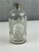 Beautiful vintage etched bottle