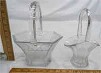 Heavy Glass Handled Baskets