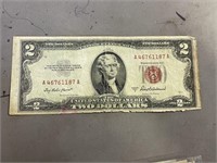 1953 A 2 Dollar Bill Red Seal