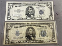 1934 A $5 bill, 1953 A $5 bill