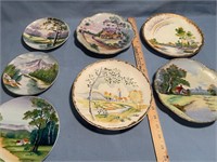 Vintage hand painted Japanese plates