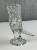 Vintage pressed glass hand cornucopia vase