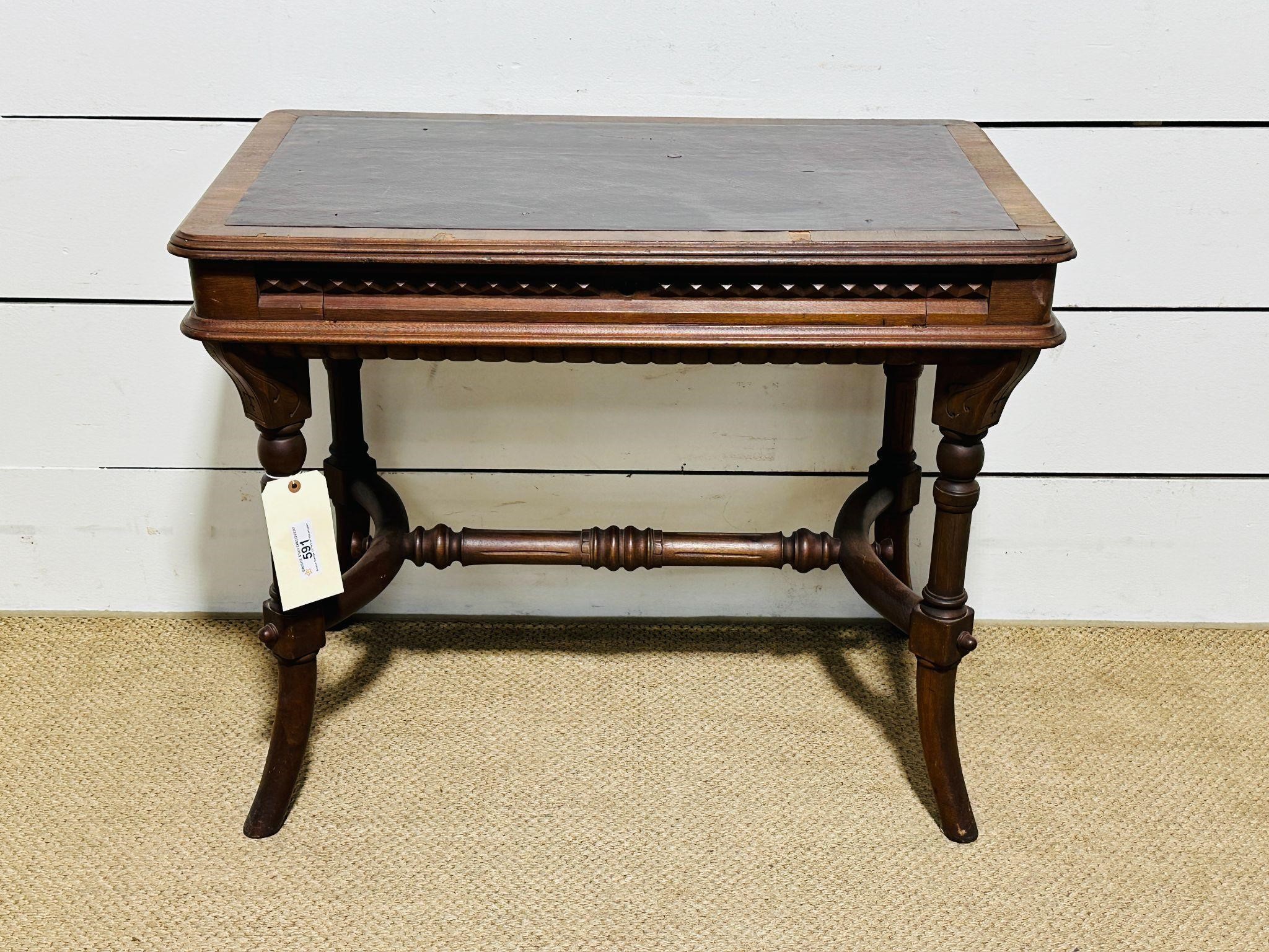 Leather Top Single Drawer Writing Desk