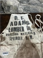 (1) "R.E. ADAMS LUMBER CO." SPRINGER NM NAIL APRON