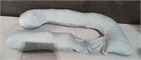 U-Shaped Body Pillow - Brushed Blue