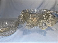 Vintage punch bowl set