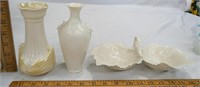 Dainty Lenox and Belleek Vases and Lenox Candy
