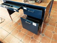 METAL DESK WITH DRAWERS