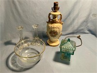 Vintage lamp, and other items
