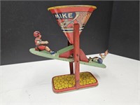 Vintage Chein Tin Toy Busy Mike 7"h