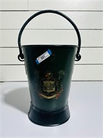 Painted English Coal Bucket w/Transfer