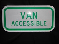 Van Accessible Metal Sign