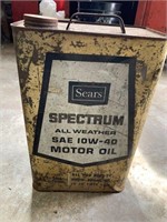 Sears 2 1/2gal old empty oil can