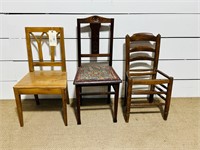 (3) Antique/Vintage Chairs