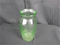 Vintage Jeannette Green Glass Flower Vase