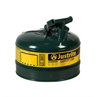 Justrite type1  1 Gal  Steel Green Safety Can