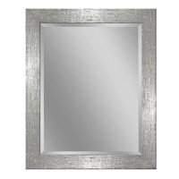 27.5x33.5in H White/Chrome Vanity Mirror
