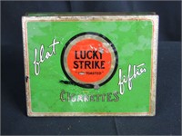 Vintage Lucky Strike Flat Fifties Cigarette Tin