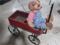 Antique Primative Wooden Wagon Toy