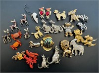 Vintage critter brooches