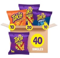 40ct Pack Takis Fuego/Blue Heat/Nacho Chips