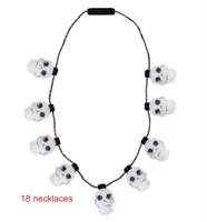 Kittip 18 pc LED Skull Necklaces
