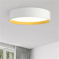 LED Ceiling Light  15.8in Round Fixture  White