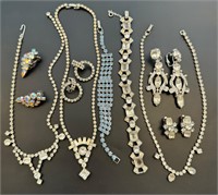 Vintage rhinestone jewelry lot