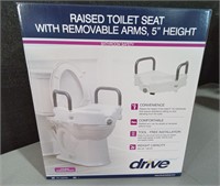 Raised Toilet Seat w/Removable Arms