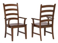 (2) Simply Brook Dining Arm Chair  Amish Brown
