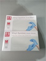 2pk Medium Vinyl Exam Gloves