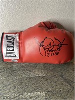 MIKE TYSON/BUSTER DOUGLAS SIGNED GLOVE 2/11/90