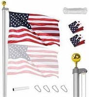 20 FT Flag Poles Kit with American flags