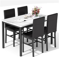 DKLGG Dining Table  White+Brown