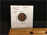 1907 Indian Head Penny Hobo Coin