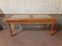 Wooden Coffee Table w/Decorative Scroll Work