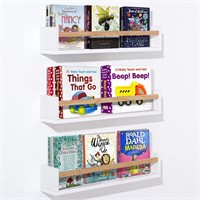 $50  24 inch Floating Book Shelves  White- Set of