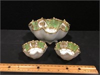 Antique Nippon Hand Painted Bowl Set